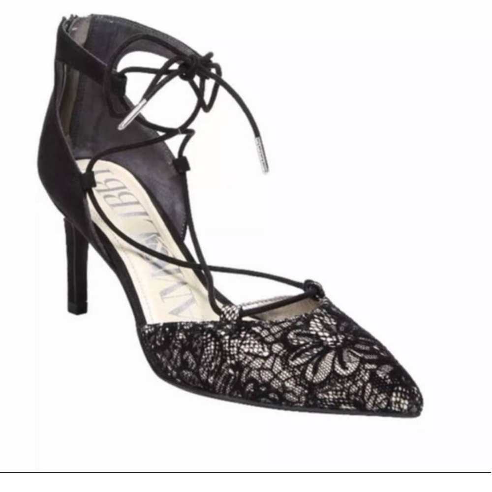 Sam and Libby Omni Ghillie Black Lace Up Zip Back Heels in sz 7.5 - Picture 4 of 7